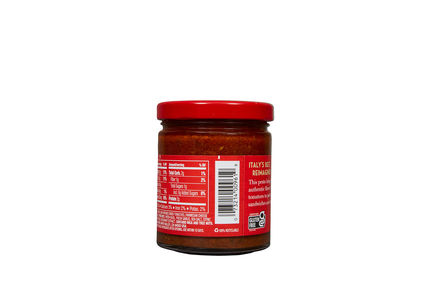 Mezzetta Artisan Ingredients Tomato Pesto 6.25 Ounce Jar - Sun-Dried Tomatoes & Extra Virgin Olive Oil with Parmesan, Pine Nuts & Fresh Basil