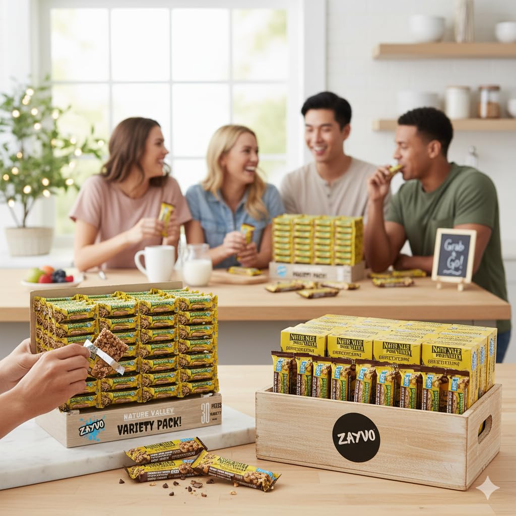 ?@tures- Valley-Protein Chewy Bars - Peanut Butter & Dark Chocolate, 30 Bars,High Protein, Low Sugar, Snack Bars, Energy Boost, 30 ct