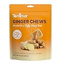 Temimar Ginger Chews for Nausea Relief, Made with 25% Real Ginger and Brown Sugar, Aerated Soft Chewy Ginger Candy, Individually Wrapped Portable