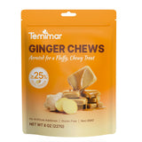 Temimar Ginger Chews for Nausea Relief, Made with 25% Real Ginger and Brown Sugar, Aerated Soft Chewy Ginger Candy, Individually Wrapped Portable