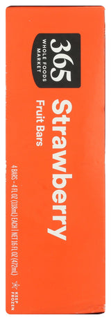 365 by Whole Foods Market, Strawberry Fruit Bars, 4 fl oz, 4 ct, (Frozen)