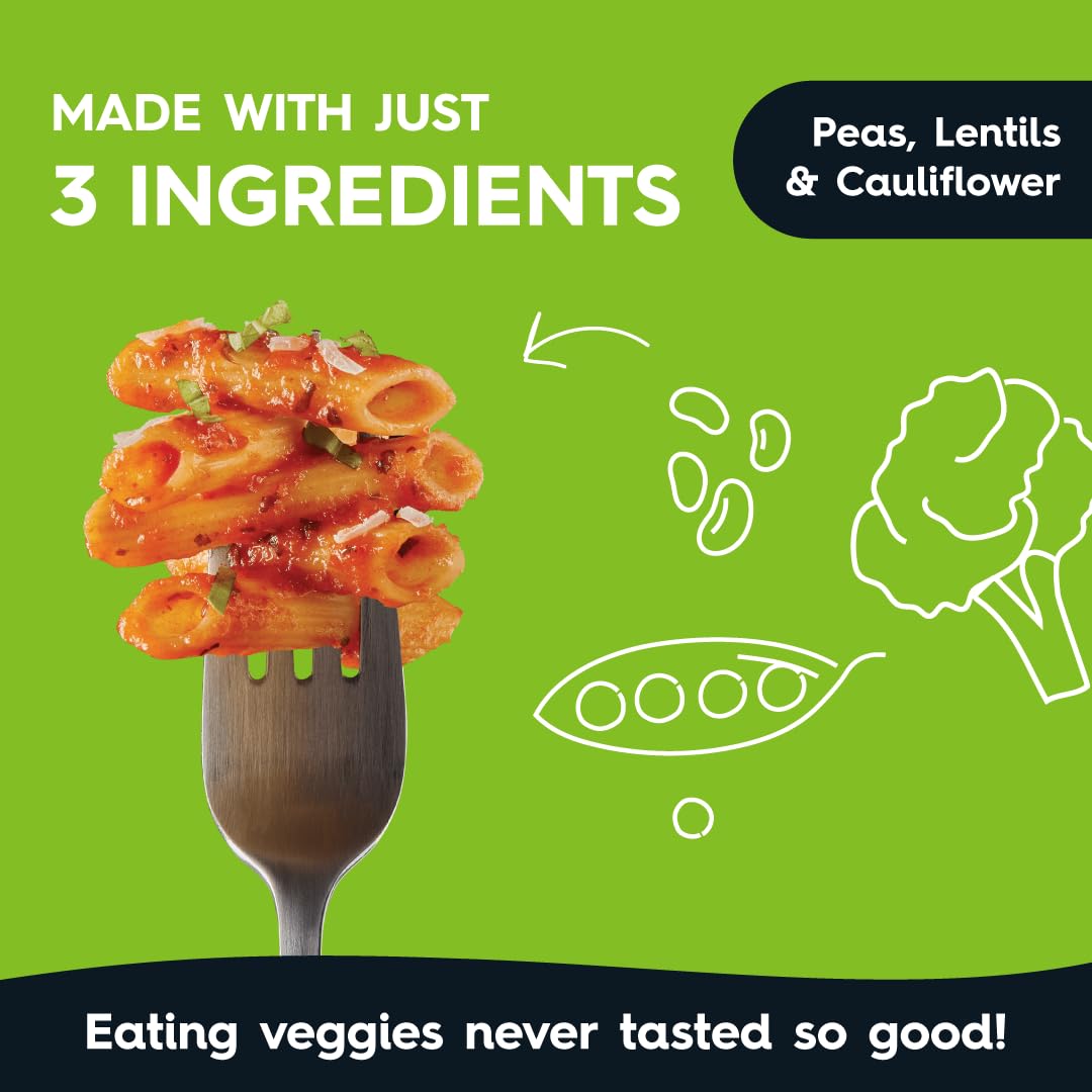Veggiecraft Farms Penne Pasta - Low Carb, Protein Lentil Pasta w/ Peas & Cauliflower, Plant Based, Keto-Friendly, Gluten Free, Vegan - 8 Oz