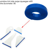 NBTOOL Window Tint Tools 158 Inch Window Tinting Squeegee Replacement PU Bevel Blades Blue Squeegee Refill Tint Tools - Blue