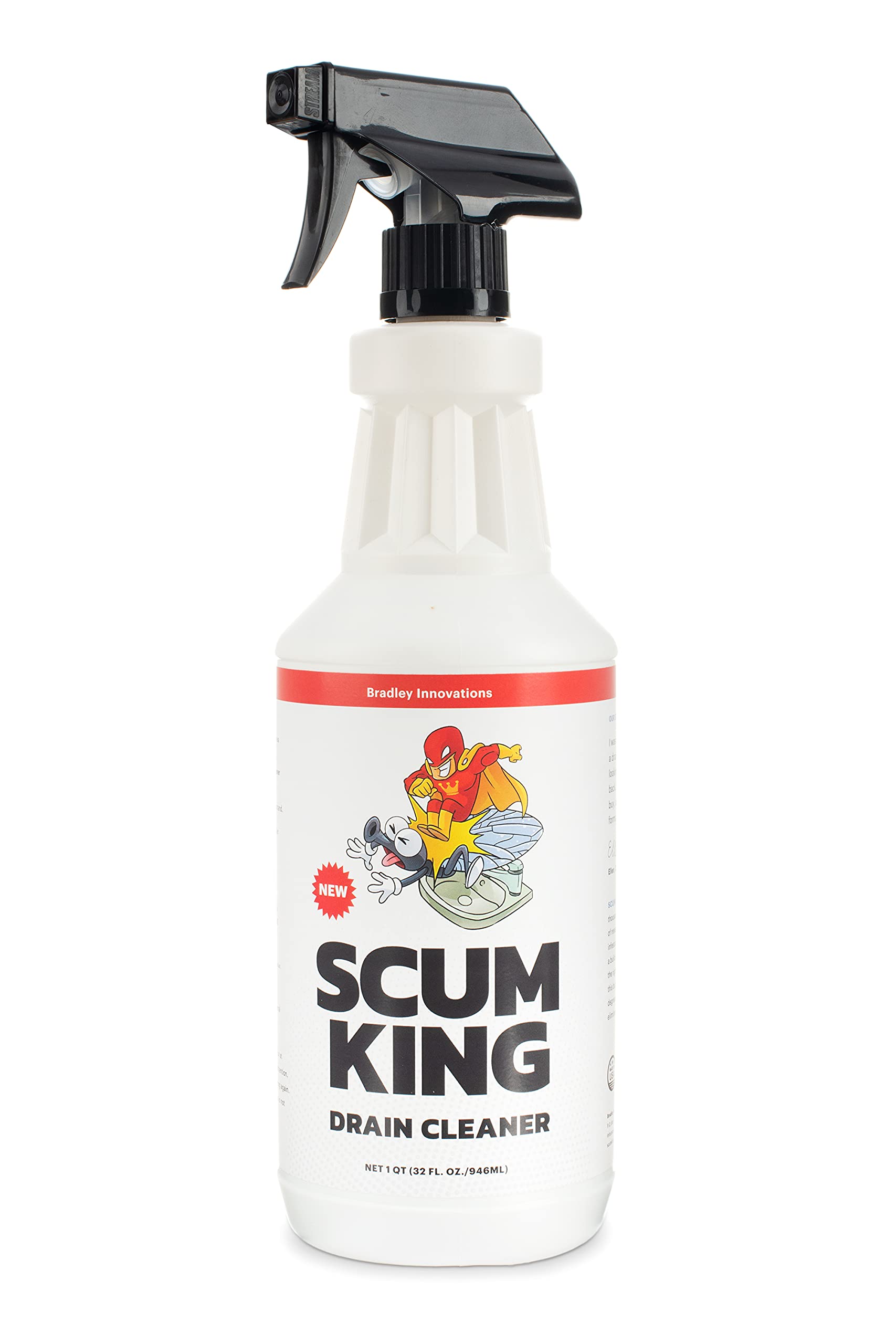 Scum King Drain Cleaner | Fast-Acting Clog Remover & Deodorizer - Liquid Sink, Shower & Garbage Disposal Unclogger | Remove Organic Scum, Hair