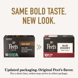 Peet's Coffee, Keurig K-Cup Pods Dark Roast Variety Pack, 100% Arabica Coffee - Major Dickason's Blend, French Roast, Organic Alma De La Tierra, House