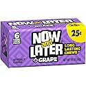 Now and Later Grape Long Lasting Chew Candy - 24 per pack -- 12 packs per case.