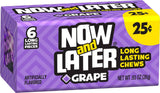 Now and Later Grape Long Lasting Chew Candy - 24 per pack -- 12 packs per case.