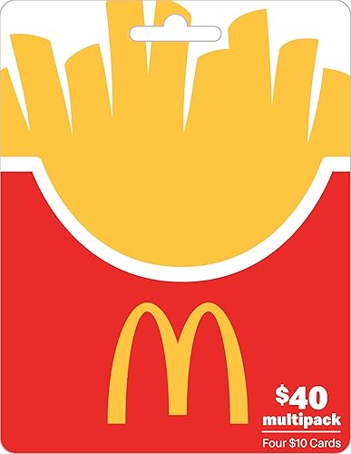 McDonald's Multipack Physical Gift Card - 4 x $10 - $40