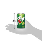 7Up Lemon Lime Mini Soda Cans, 7.5 oz Soft Drinks Bulk Snacks Pack, Small Refrigerator & Snack Pantry Drink 18 Count Beverage Bedroom & Kitchen