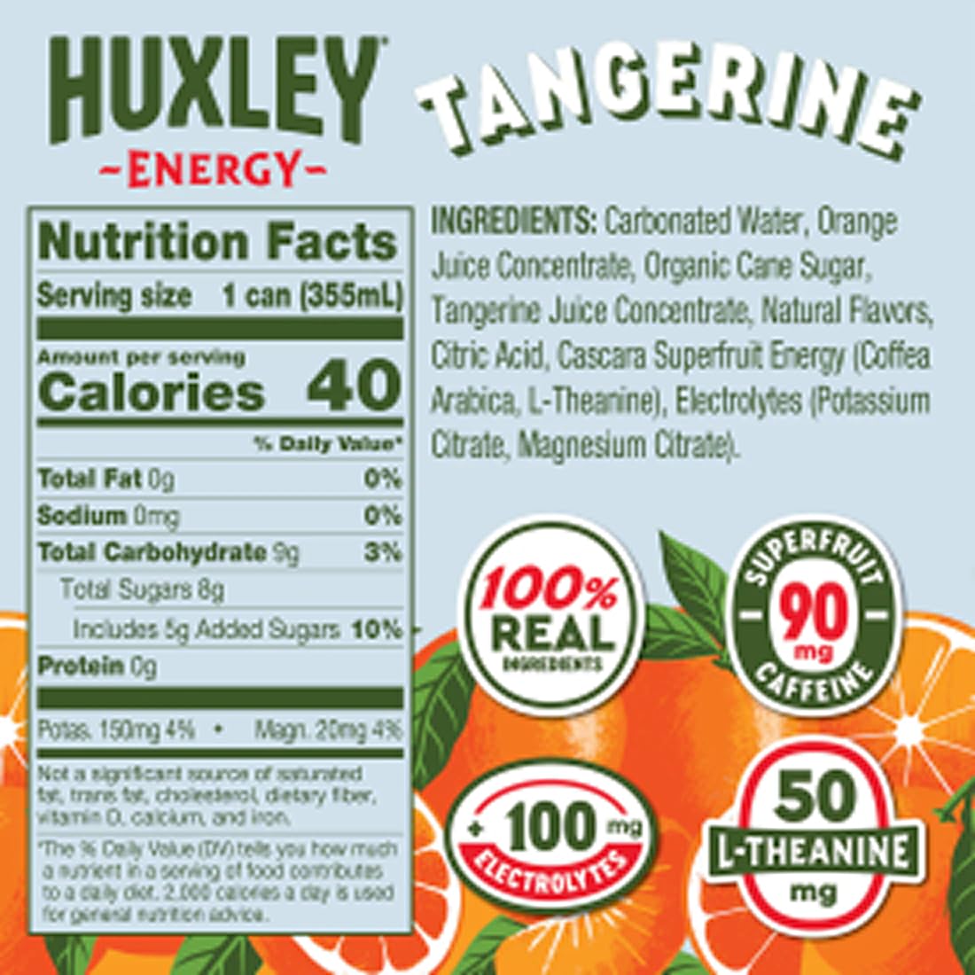 Huxley Variety Pack Energy Drink | 90mg Natural Caffeine, Clean Energy - No Crash, No Jitters | Only 5g Sugar, No Artificial Sweeteners | Electrolytes