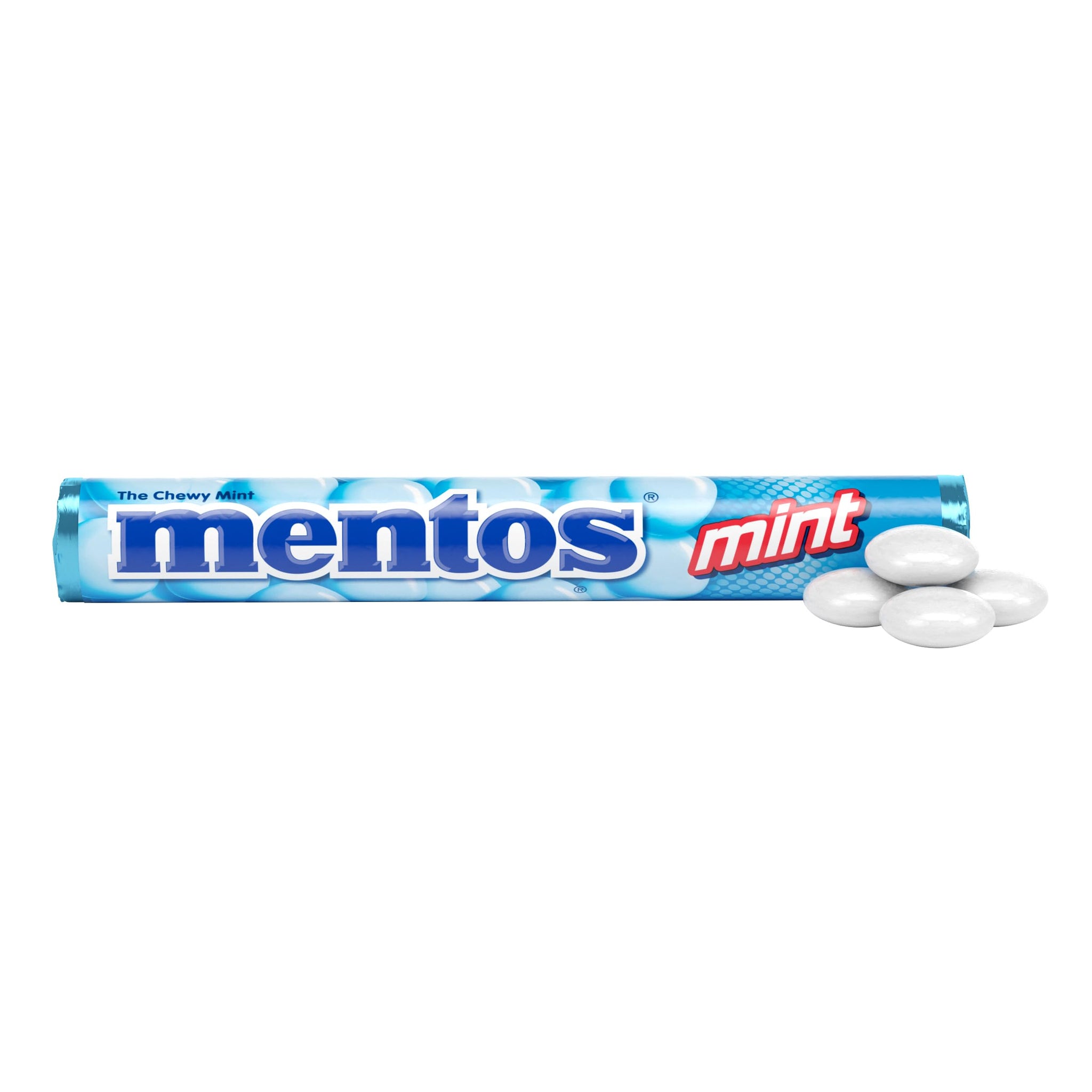 Mentos Chewy Mint Candy Roll, Mint, 14 Pieces Per Roll (Pack of 1)