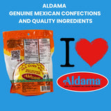 ALDAMA Medium Obleas Mediana Wafer Milk Candy - 8.81 oz | Creamy Mexican Oblea Cookies with Dulce de Leche Filling (1-Pack)