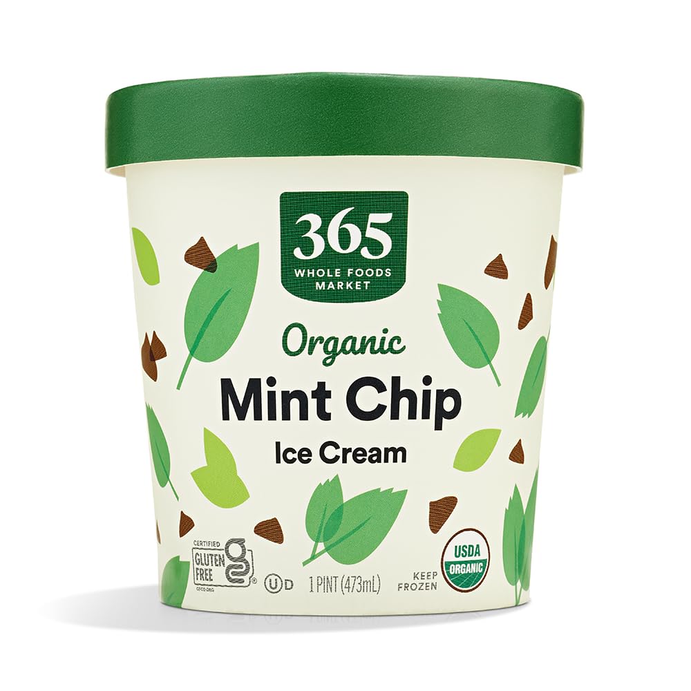 365 by Whole Foods Market, Organic Mint Chip Ice Cream, 1 pint