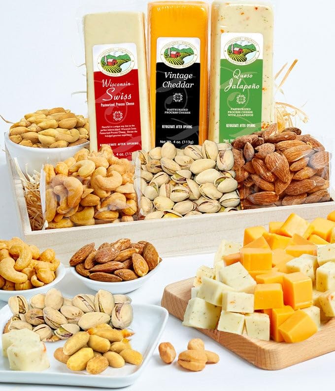From You Flowers - Cheese & Nuts Sampler Tray for Birthday, Anniversary, Get Well or Celebration