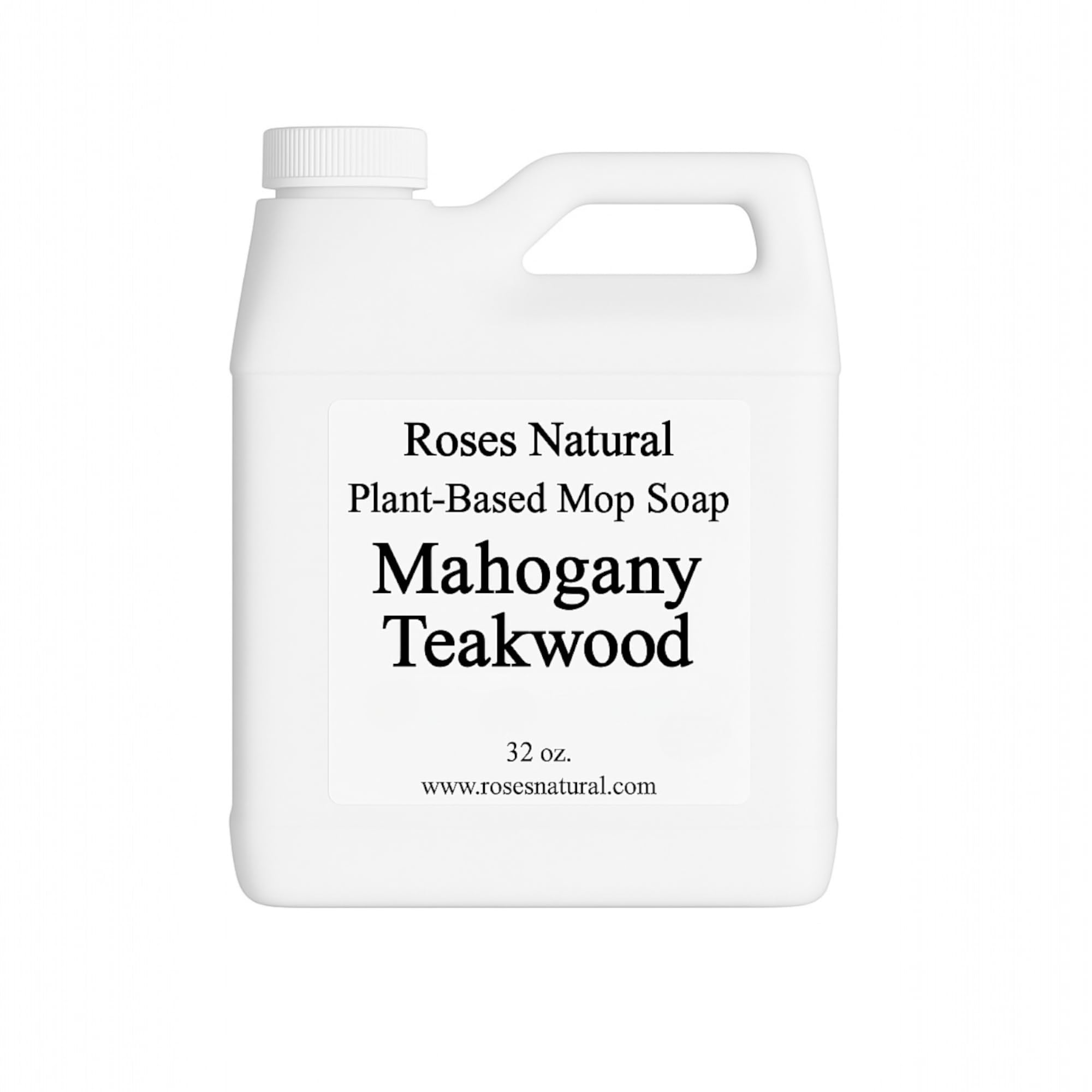 Mahogany Teakwood Plant-Based Floor Cleaner Mop Soap - 32 oz | Streak-Free, Highly Scented, Concentrated Mop Solution for Tile, Vinyl, Hardwood