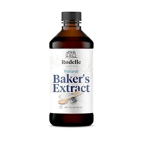 Rodelle Organic Baker's Extract Blend of Pure Vanilla Extract and Other Natural Flavors Gluten Free Made in USA, 4 Ounce