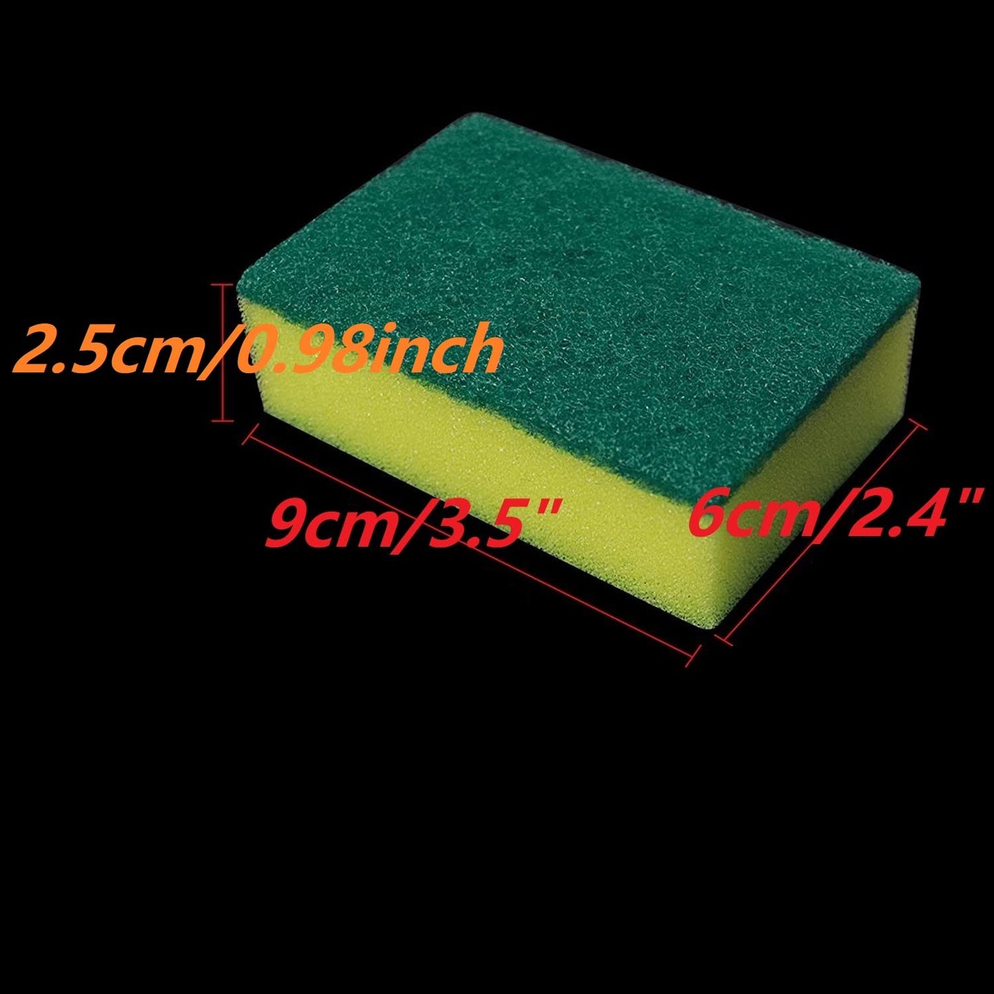 Kheoxusa Individually Wrapped Sponges, 670 Pack Sponges Individually Wrapped for Kitchen Scrub Dish Dishes Dishwashing Cleaning Non Scratch Scrubber