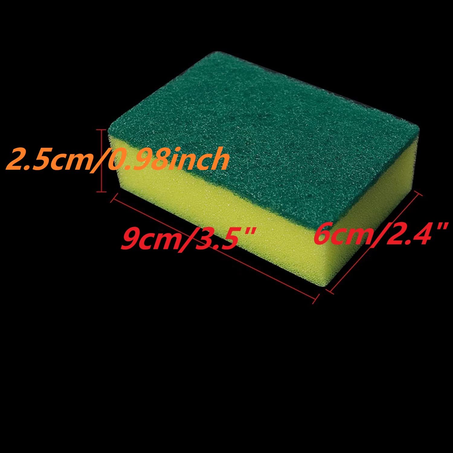 Kheoxusa Individually Wrapped Sponges, 670 Pack Sponges Individually Wrapped for Kitchen Scrub Dish Dishes Dishwashing Cleaning Non Scratch Scrubber