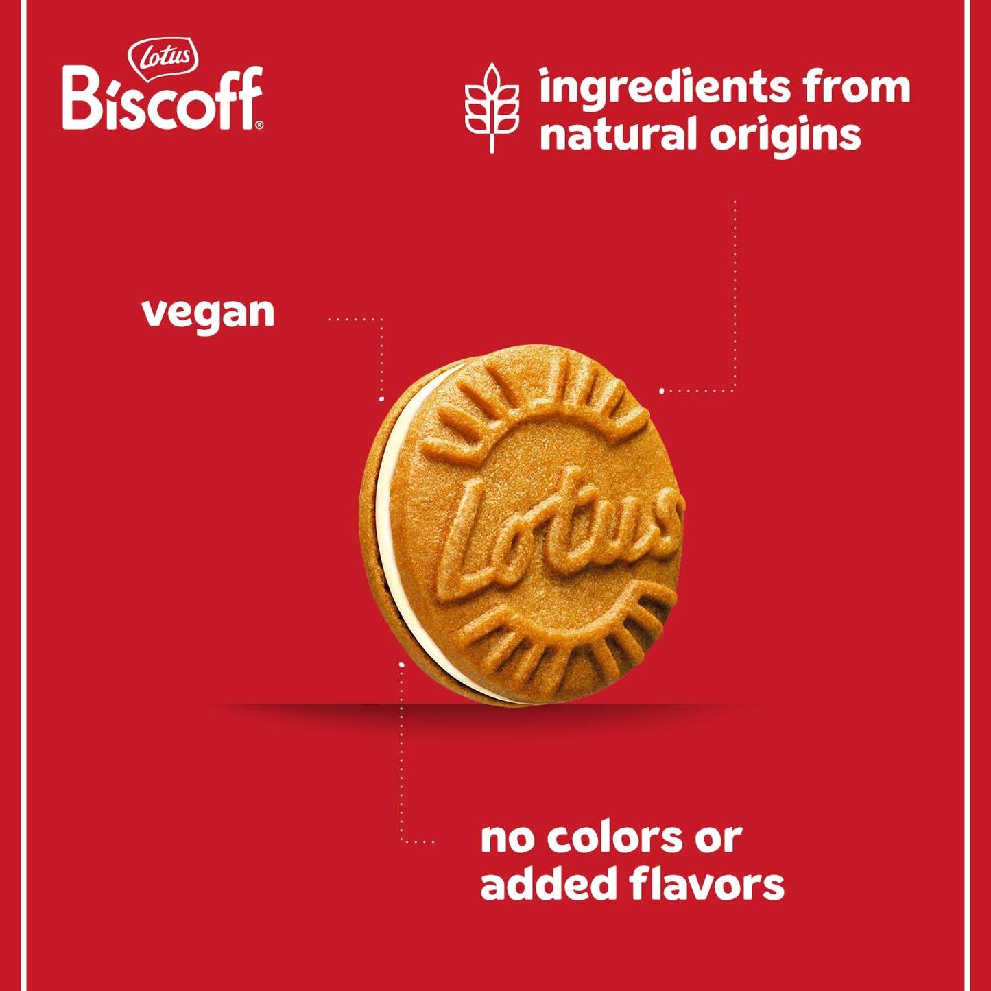Lotus Biscoff Sandwich Cookies, Vanilla, 22 Cookies per pack, 7.76 Ounce