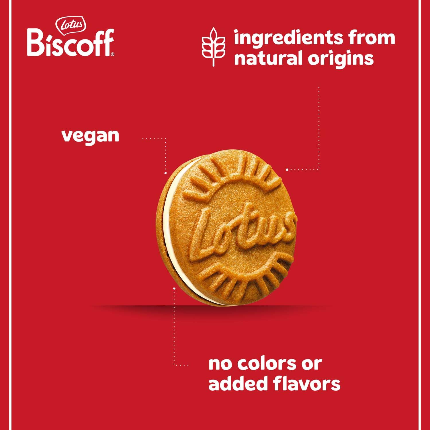 Lotus Biscoff Sandwich Cookies, Vanilla, 22 Cookies per pack, 7.76 Ounce