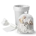 7-10 Gallon Clear Trash Bags (200 Count) - Small Kitchens, Bathrooms, Offices and Breakrooms 6-micron disposable liners; Leak-Resistant Wastebasket
