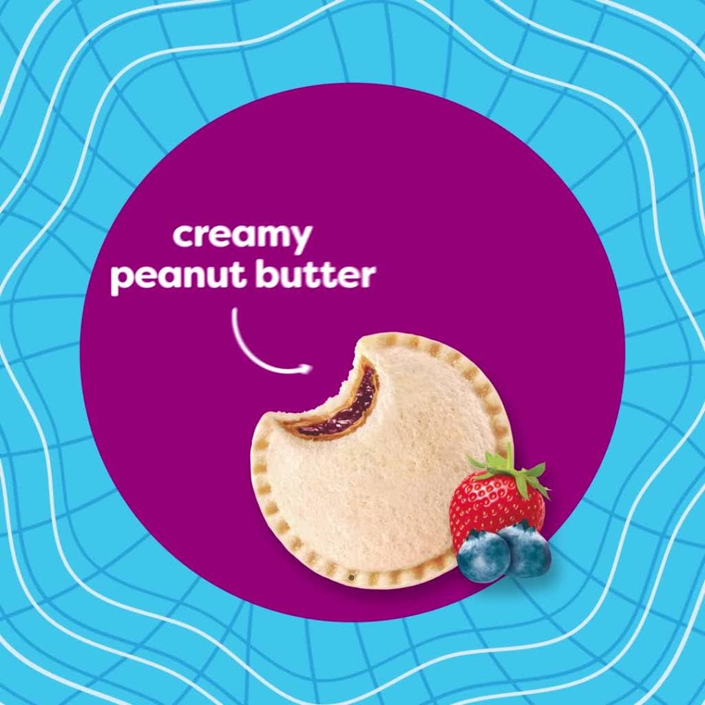 Smucker's Uncrustables Peanut Butter & Mixed Berry Spread Frozen Sandwiches, Individually Wrapped, 45 Count