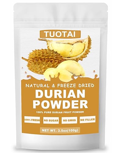 Nature Durian powder,Freeze Dried Durian Powder, 3.5 Ounces, Durian Fruit Powder for Smoothie, Drinks and Baking Food