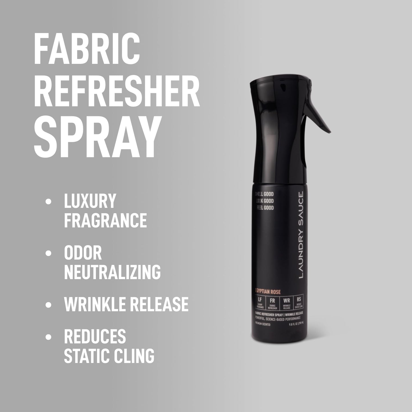 Laundry Sauce Fabric Refresher Spray Egyptian Rose, Odor-Fighting Fabric Refresher, Fragrance and Laundry Scent, 9.8 fl oz