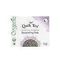 QuikTea Organic Darjeeling Tea | Long Leaf, Single Box 3.52 oz (100 Grams) | All-Natural, certified Organic, Fragrant Long Leaf tea from Darjeeling