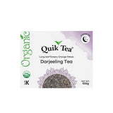 QuikTea Organic Darjeeling Tea | Long Leaf, Single Box 3.52 oz (100 Grams) | All-Natural, certified Organic, Fragrant Long Leaf tea from Darjeeling