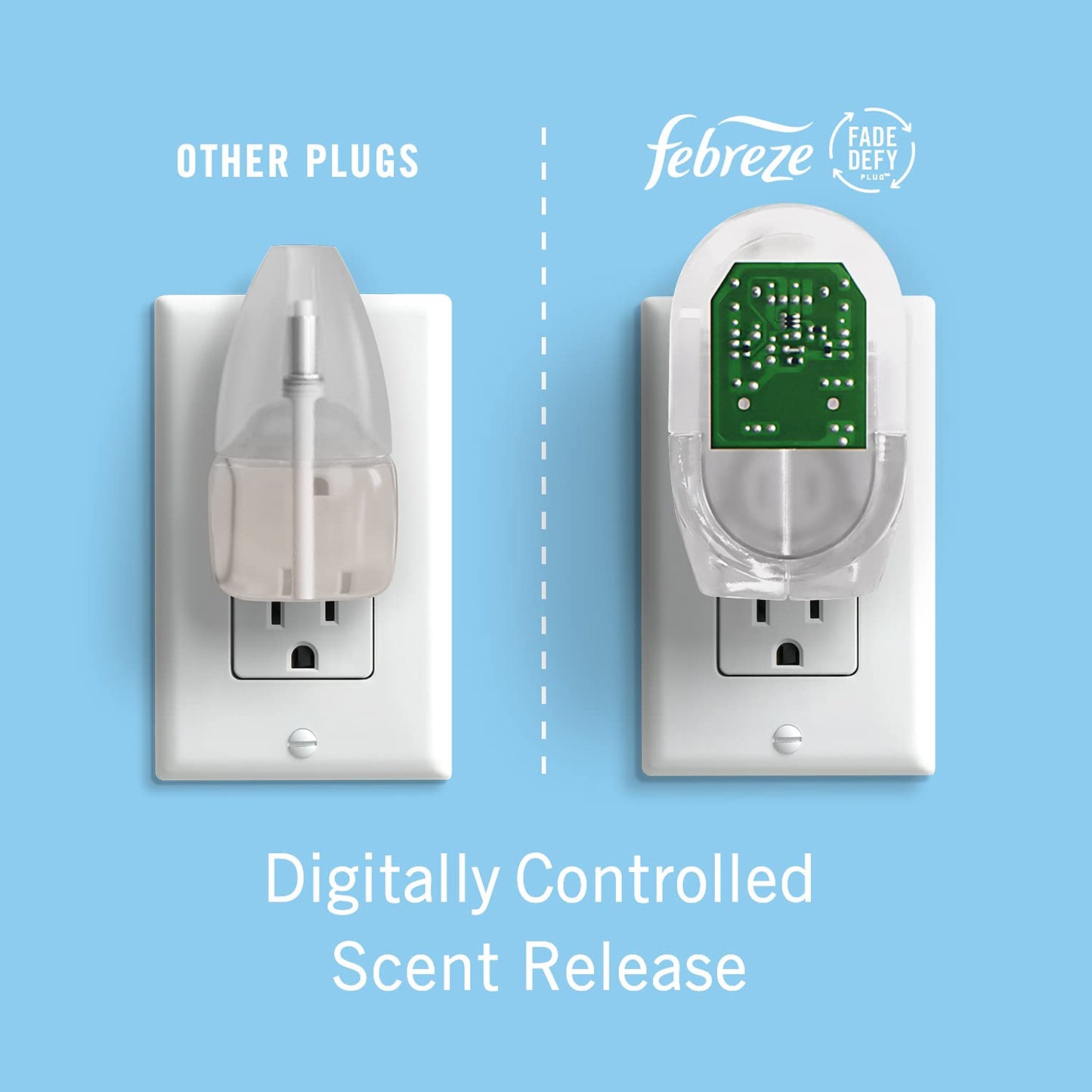 Febreze Odor-Fighting Fade Defy Plug Air Freshener Refill - Fig & Plum - 1.74 fl oz/2pk