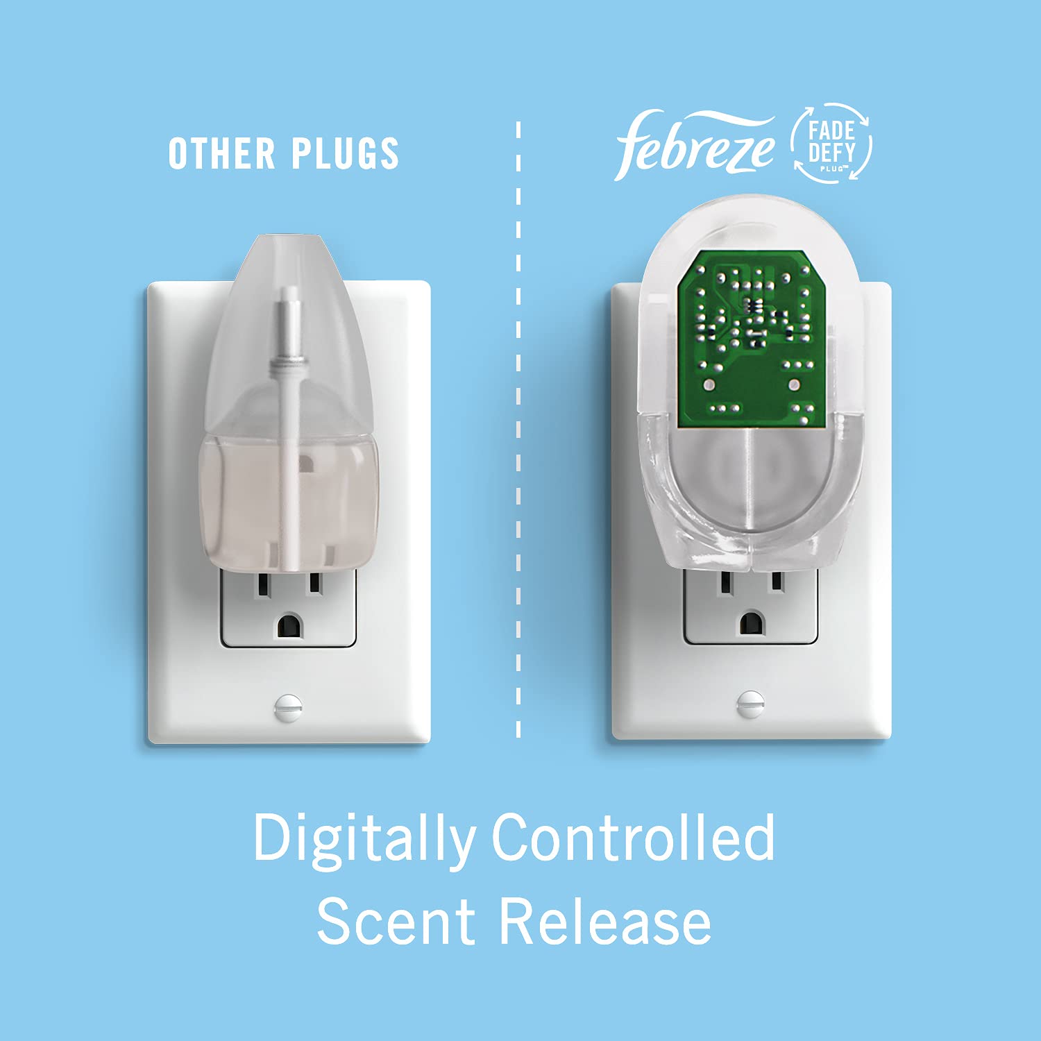 Febreze Odor-Fighting Fade Defy Plug Air Freshener Refill - Fig & Plum - 1.74 fl oz/2pk