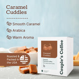 Couple's Coffee Caramel Coffee K-Cups | Gives Back to Military Families | Caramel Cuddles | Gourmet Flavored Ground Coffee with Rich Carmel Flavors |