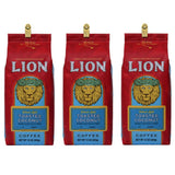 Lion Coffee, Toasted Coconut Flavor, Light Roast, Whole Bean, 10 Ounce Bag (Pack of Three)