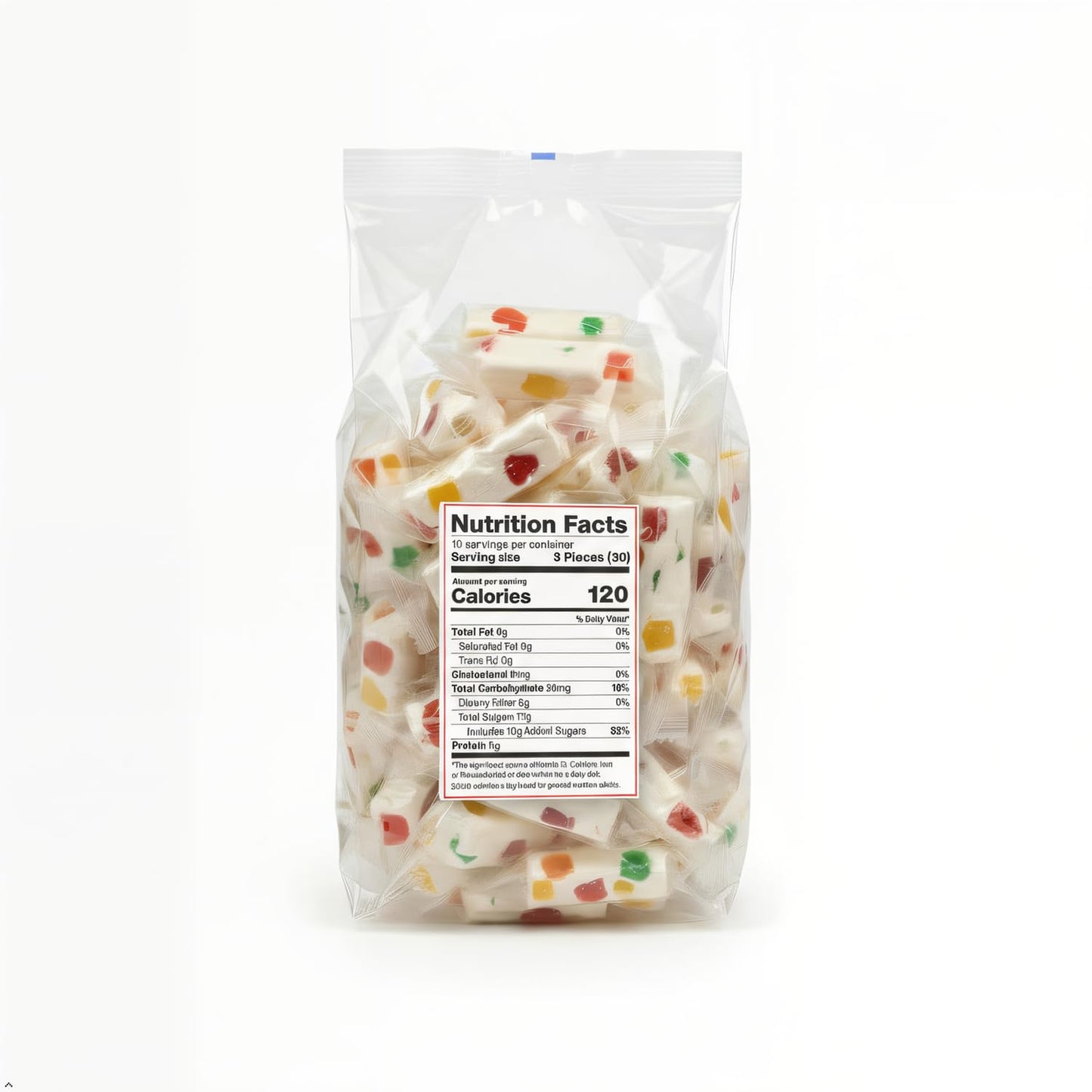 Italian Royals Nougat Candy with Fruity Jelly Beans, Gluten-Free Jujube Nougat Candy, 16 oz, Individually Wrapped, Family Size, Colorful and Delicious