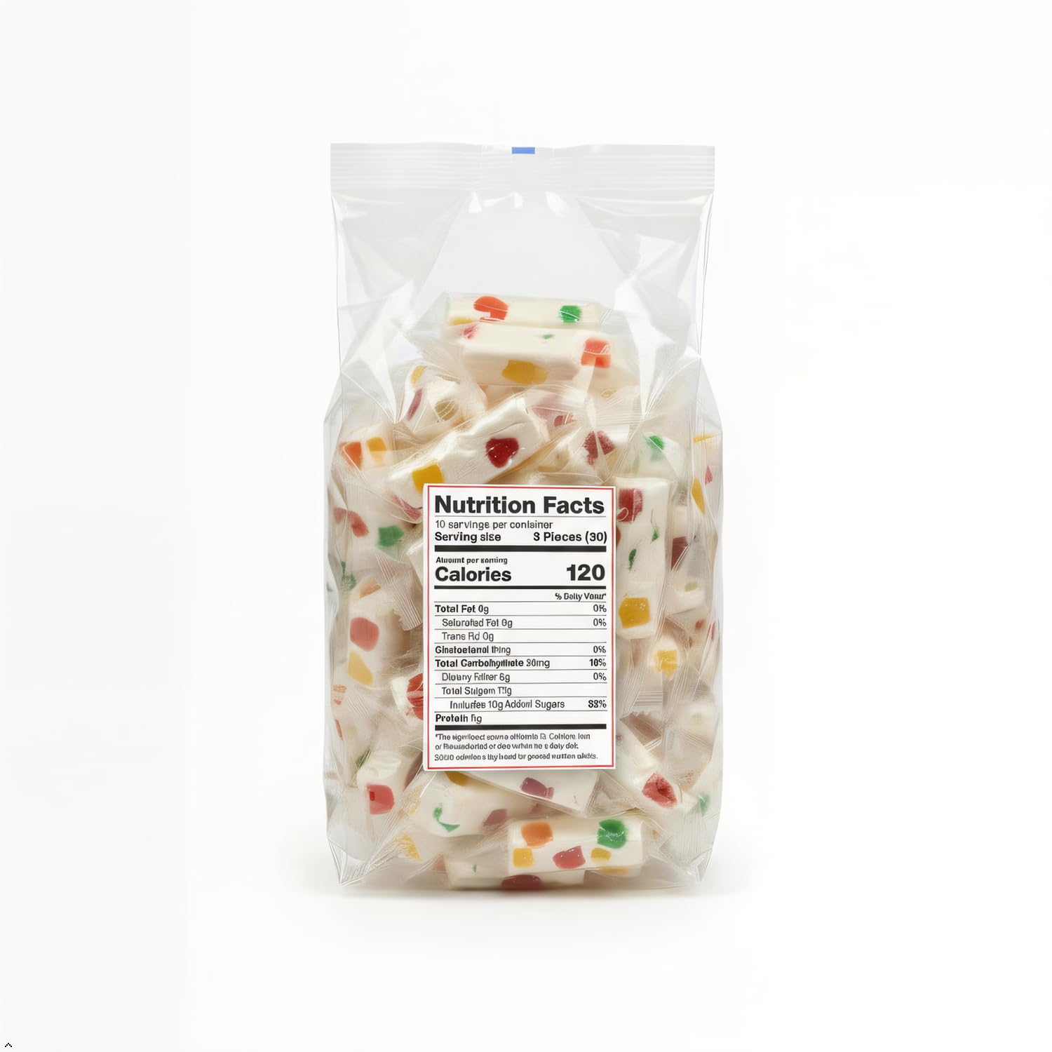 Italian Royals Nougat Candy with Fruity Jelly Beans, Gluten-Free Jujube Nougat Candy, 16 oz, Individually Wrapped, Family Size, Colorful and Delicious