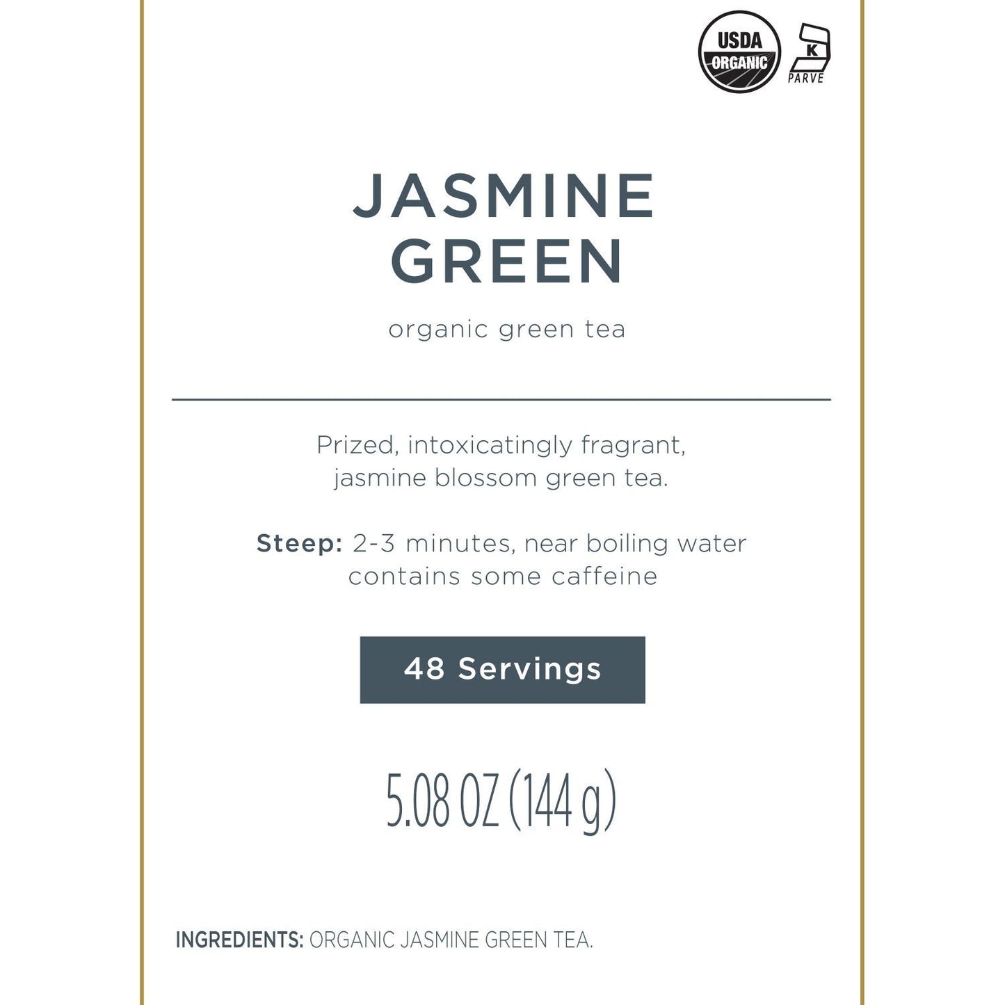 Tea Forte Jasmine Green Tea Event Box, Bulk Pack of 48 Pyramid Infuser Tea Sachets for All Occasions