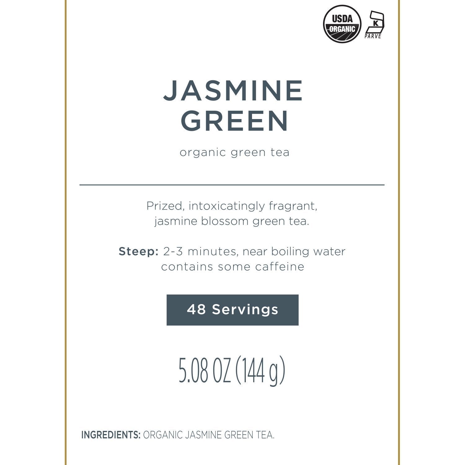 Tea Forte Jasmine Green Tea Event Box, Bulk Pack of 48 Pyramid Infuser Tea Sachets for All Occasions