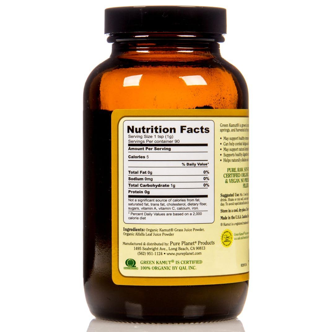 100% Organic Dried Green Kamut Juice