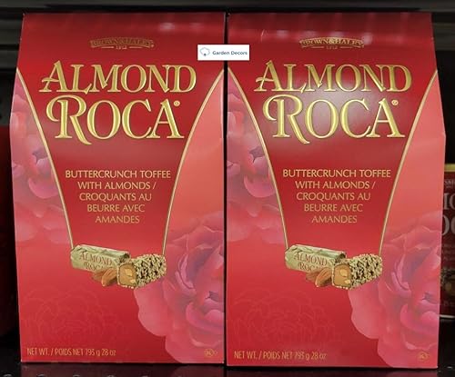 Brown & Halley Almond Roca Buttercrunch Toffee with Almonds 793g 28oz (Two Bags)