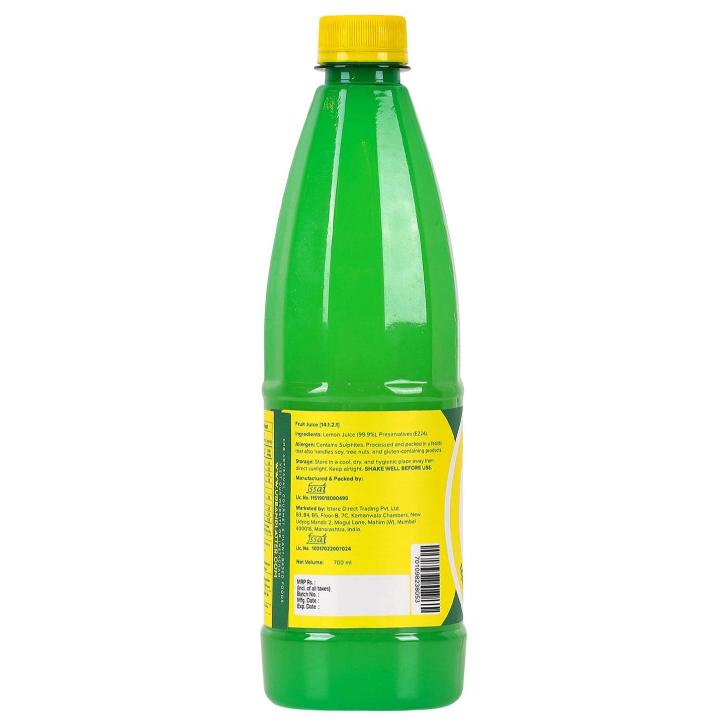 Urban Platter Lemon Juice Concentrate | Equivalent to 70 Lemons | Ideal for Cooking, Baking, Cocktails, Mocktails, Juices & Marinades | Convenient