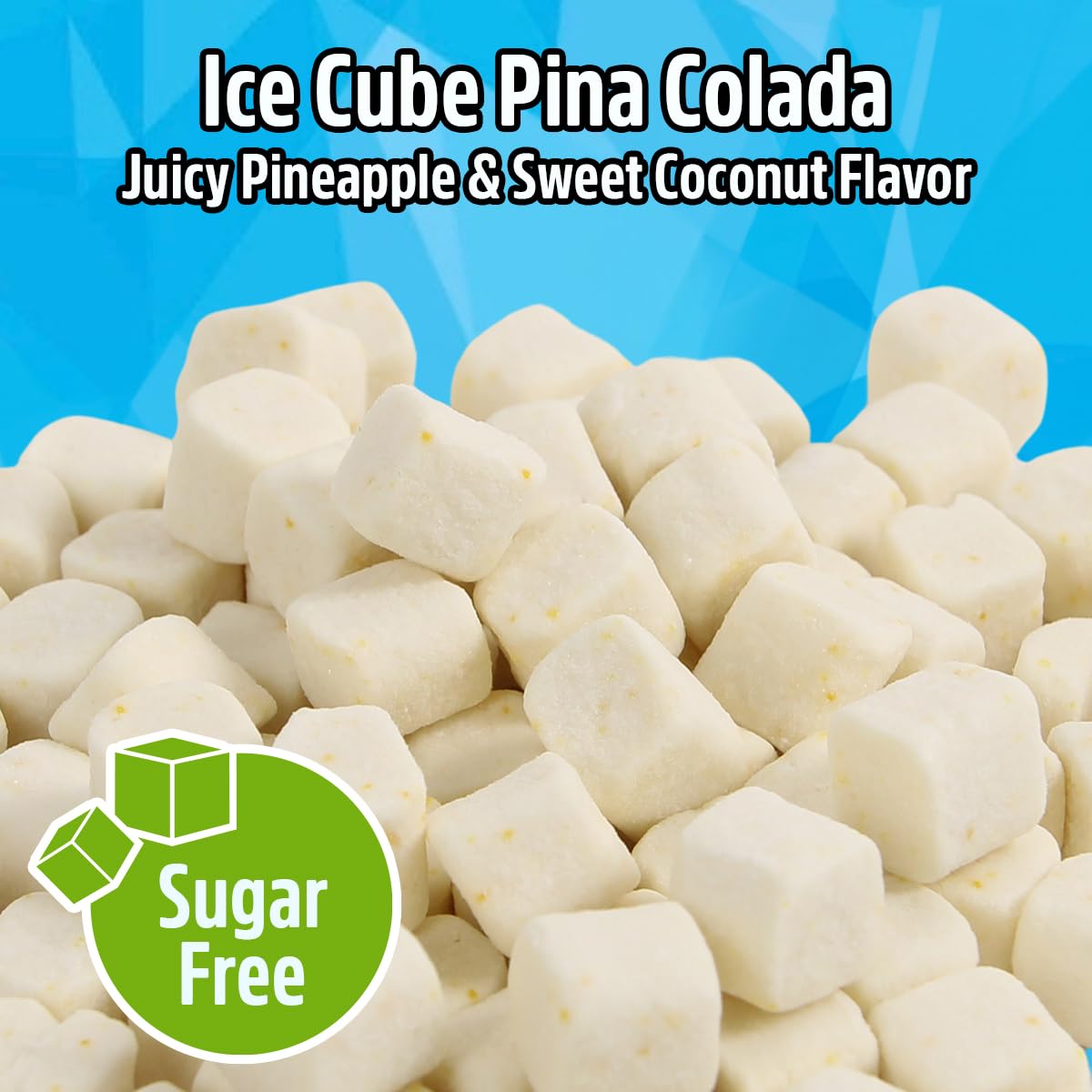 Pina Colada Gum to Enjoy Home Snaking Moments - Sugar Free Refreshingly Cool Cubed Chewing Gum for Mother's Day, Kids School Bags, Party Favors