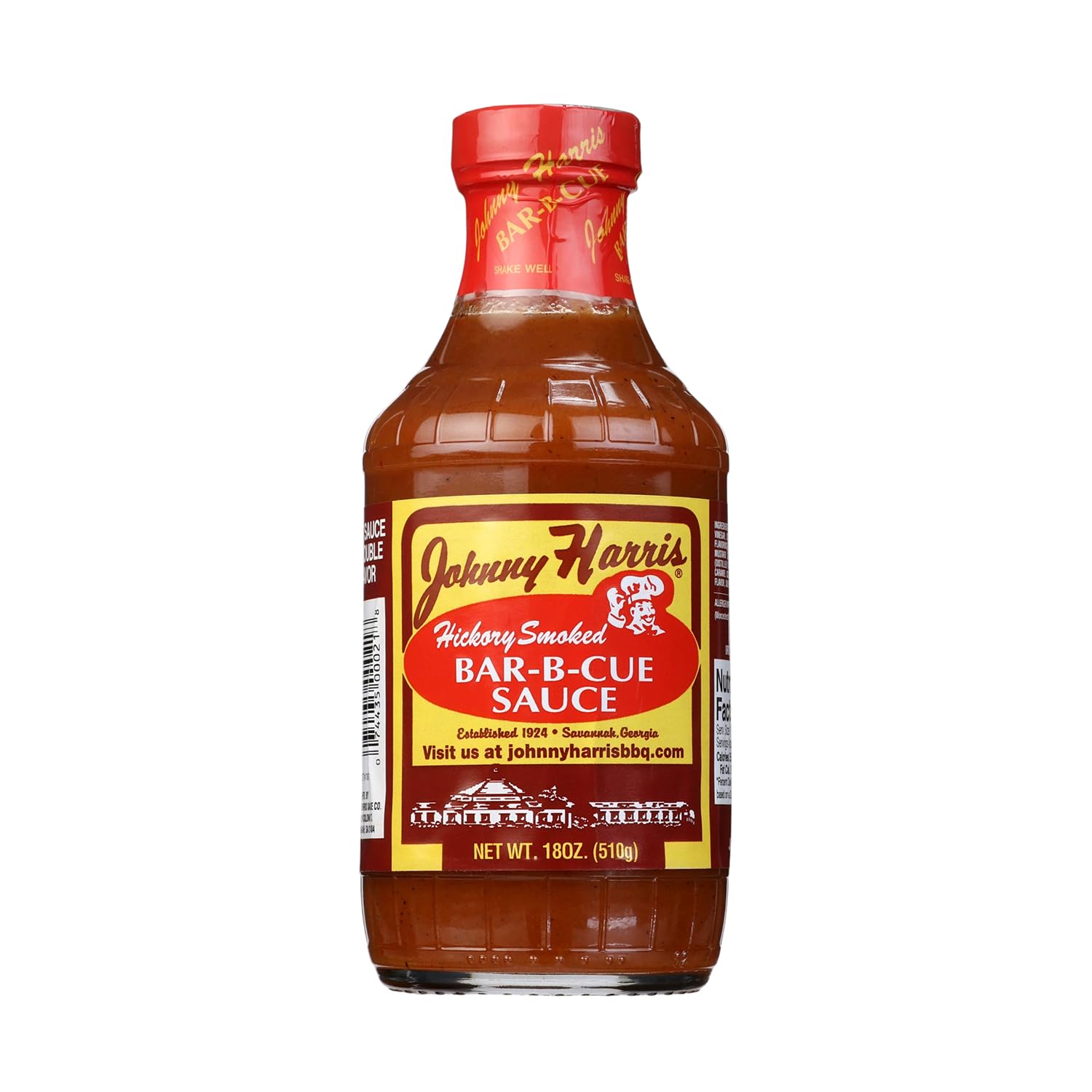 Johnny Harris Hickory Smoked Bar-B-Cue Sauce, Authentic Hickory Smoke BBQ Sauce, Hickory Grilling, Smoked Pork Barbecue Condiment, Gluten-Free