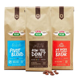 Central Perk Whole Bean Variety Pack - 100% Arabica Coffee Beans, Includes Medium, Medium Dark & Dark Roast Blends, "How You Doin", "Pivot" & "We Were