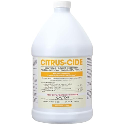 ForPro Citrus-Cide Hospital Grade Disinfectant Cleaner, All Purpose Cleaner, Disinfectant & Deodorizer, Citrus Scent, 1 Gallon Refill (128 fl. oz.)