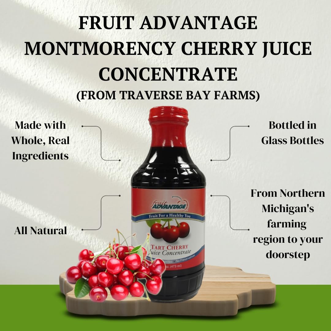 Unsweetened Tart Cherry Juice Concentrate, Traverse Bay Farms, (16 Fl Oz (1-Pack))