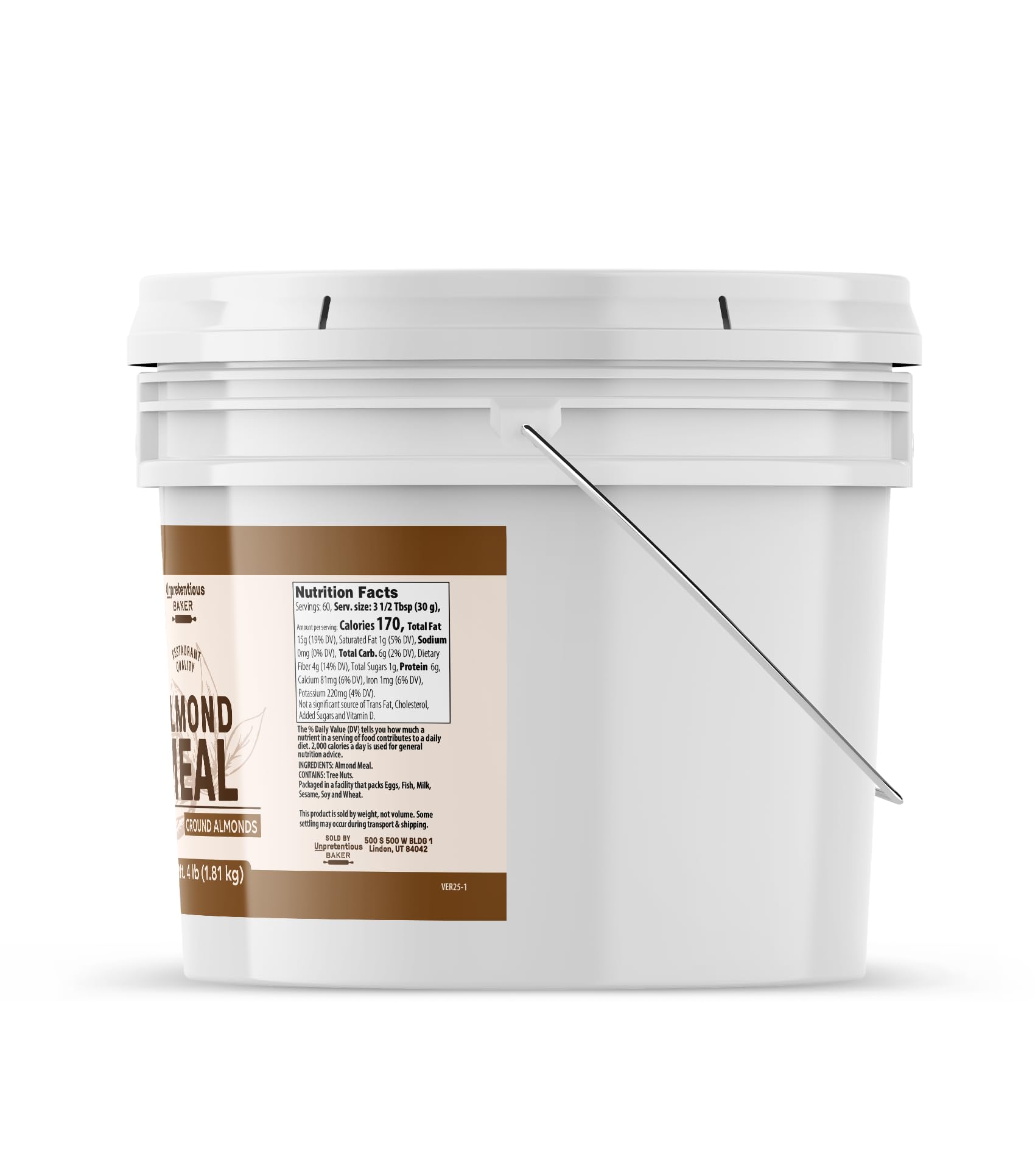 Unpretentious Almond Meal, 1 Gallon, Breading Replacement, Great for Rubs, Breads & Baked Goods