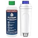 Anmumu Delonghi* Compatible Descaling Kit with 1 Pack Coffee Filter Replacements,Includes Descaling Solution(200ML)&DLSC002 Water Filters,Fits