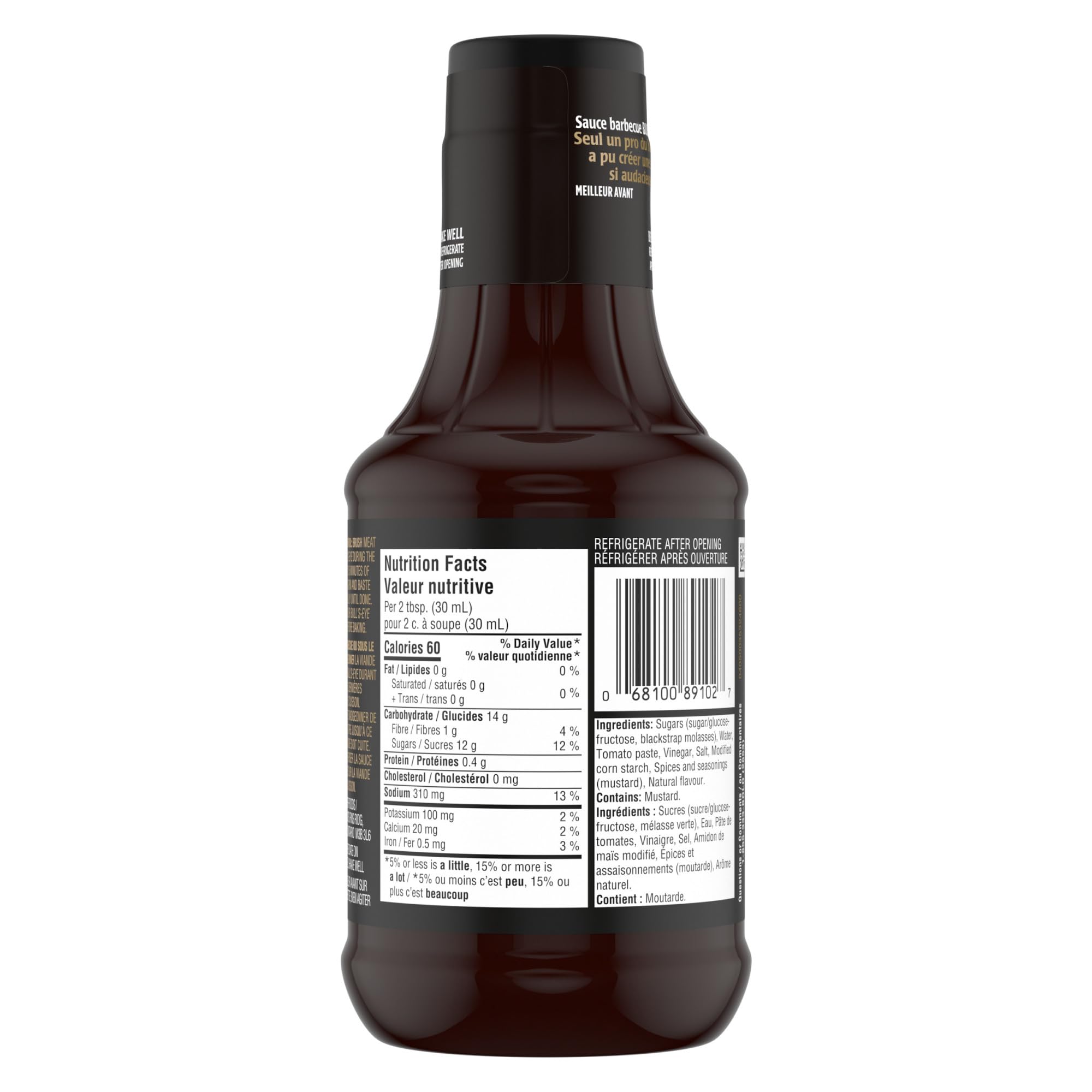 BULL'S-EYE Bold Original BBQ Sauce, 425ml/14oz, {Imported from Canada}