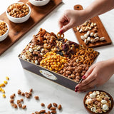 Broadway Basketeers Birthday Nuts Gift Basket - Premium Healthy Assorted 6 Gourmet Nuts & Trail Mix Snacks Basket - Happy Birthday Gifts for Men